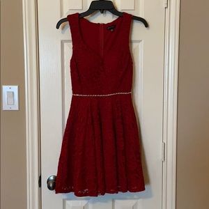 Jodi Kristopher Formal Red Lace Dress